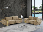 1051 Two piece sofa and loveseat set avaialble in Dark Grey and Cream, Divanitalia collection by Classic2odern