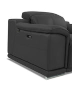 9762 Divanitalia Top Grain Italian Leather Power Reclining Loveseat with Adjustable Headrests