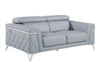 1140 Divanitalia Loveseat with Adjustable Headrest in Top-grain Italian Leather