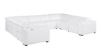 1224 Divanitalia 8-Piece L-Shaped Sectional Sofa in Top Grain Italian Leather with 4 Power Recliners & Power Headrests