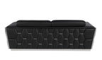 1111 Divanitalia Sofa with Adjustable Headrest in Top-grain Italian Leather - Black - SKU 1111-BLACK-S - view 4