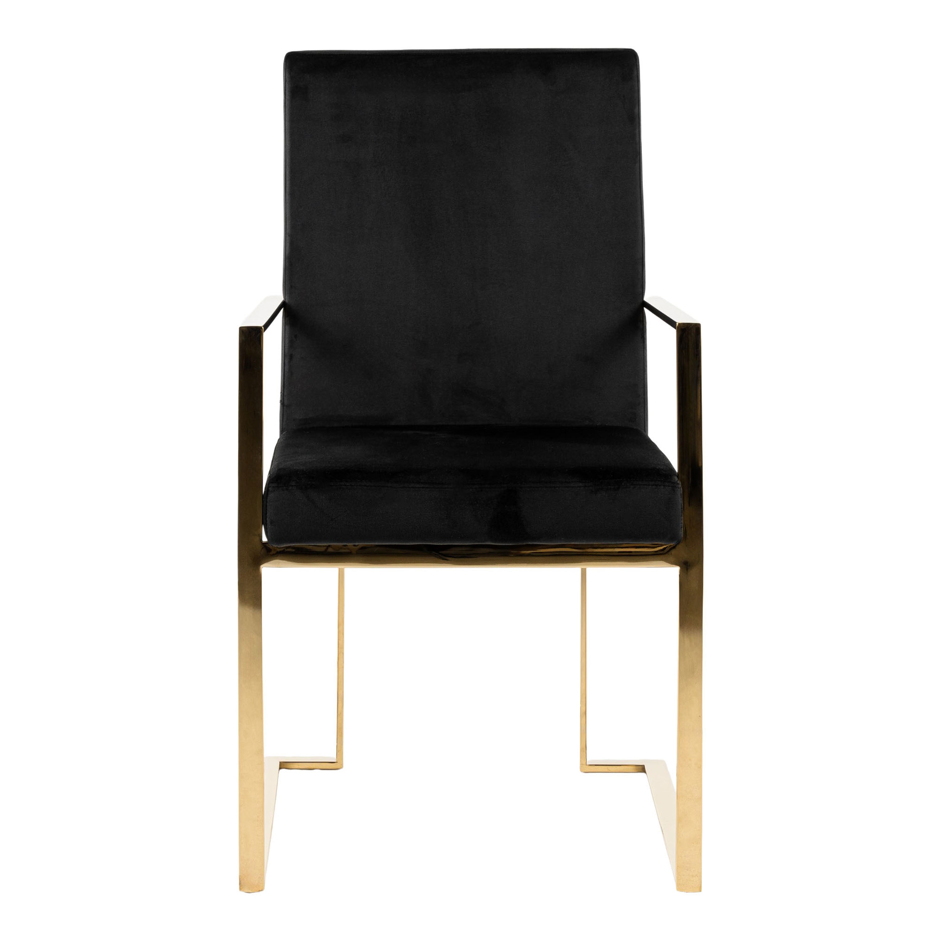 Fowler - Modern Black Velvet Dining Chair