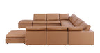 1100 Divanitalia 10-Piece U-Shaped Sectional Sofa with Chaise in Top-grain Italian Leather