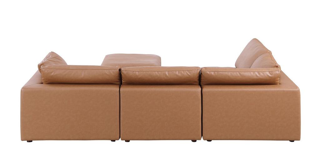 1100 Divanitalia 5-Piece Left Arm Facing 3-Seat Sectional Sofa - Top-grain Italian Leather