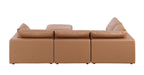 1100 Divanitalia 5-Piece Left Arm Facing 3-Seat Sectional Sofa - Top-grain Italian Leather