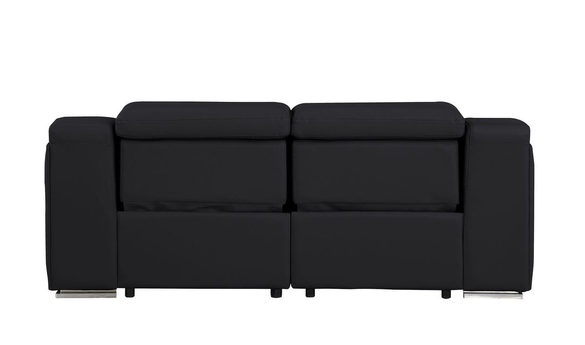 1116 Divanitalia 2-Piece Modular Power Reclining Loveseat in Top Grain Italian Leather with 2 Power Recliners & Power Headrests - Black - SKU 1116-BLACK-2.2-HT - view 7