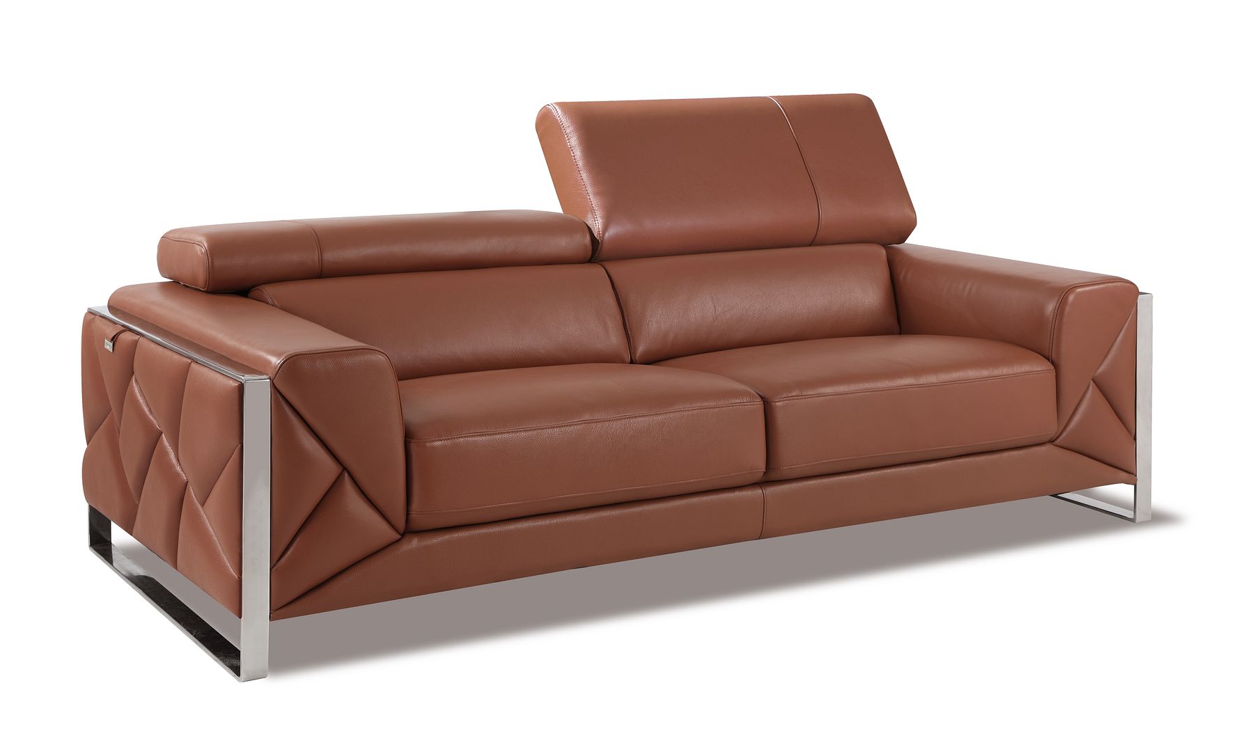 903 Divanitalia Sofa with Adjustable Headrest in Top-grain Italian Leather