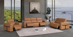 1126 Divanitalia 6-Piece Modular Power Reclining Sofa, Loveseat & Chair Set in Top Grain Italian Leather with 5 Power Recliners & Power Headrests - Cognac - SKU 1126-COGNAC-6.5-HT-3PC - view 2