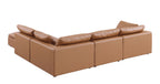 1100 Divanitalia 5-Piece Right Arm Facing 3-Seat Sectional Sofa - Top-grain Italian Leather