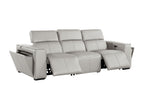 1224 Divanitalia 3-Piece Modular Power Reclining Sofa in Top Grain Italian Leather with 2 Power Recliners & Power Headrests