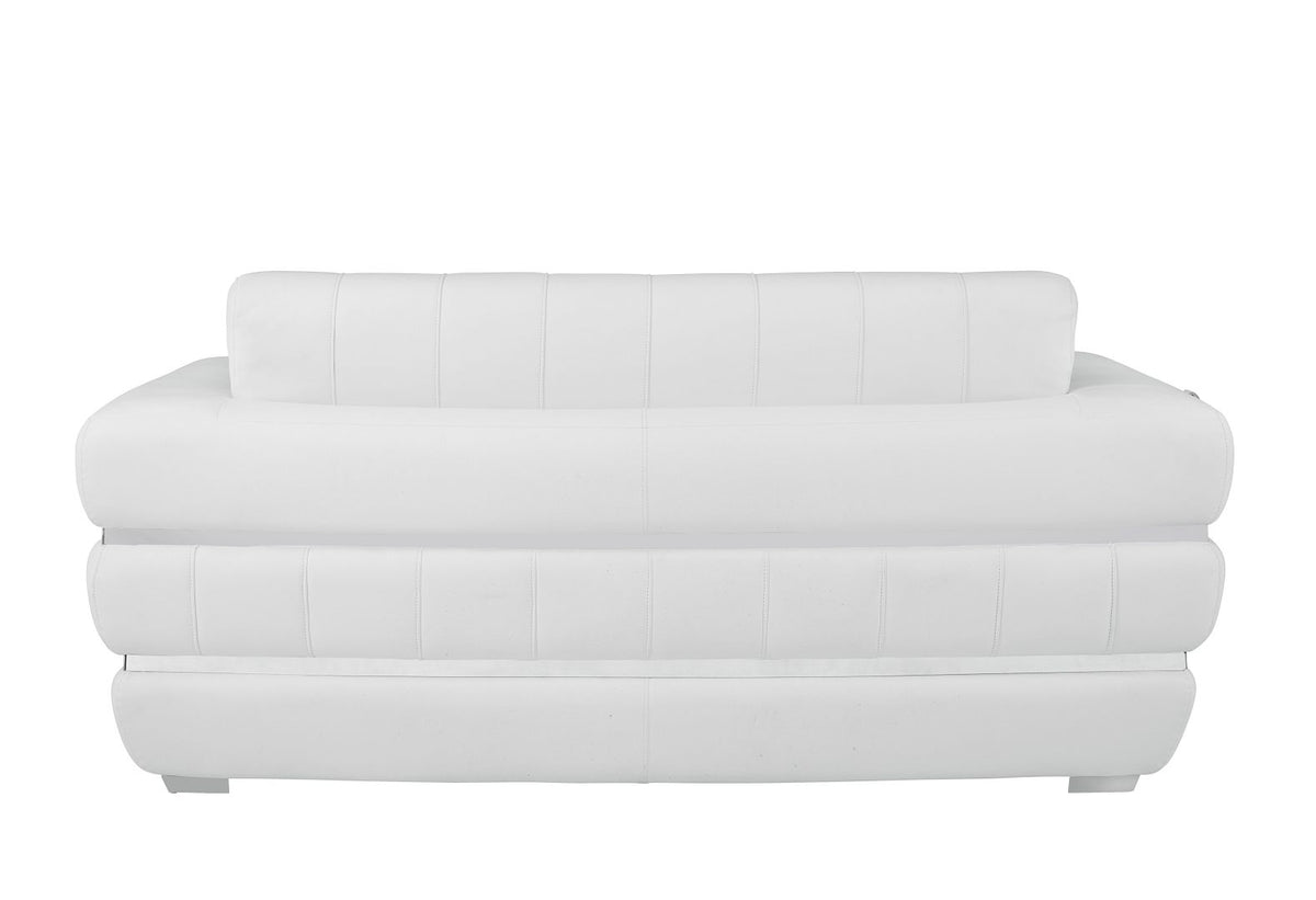 904 Divanitalia Loveseat in Top-grain Italian Leather - White - SKU 904-L-WHITE - view 3