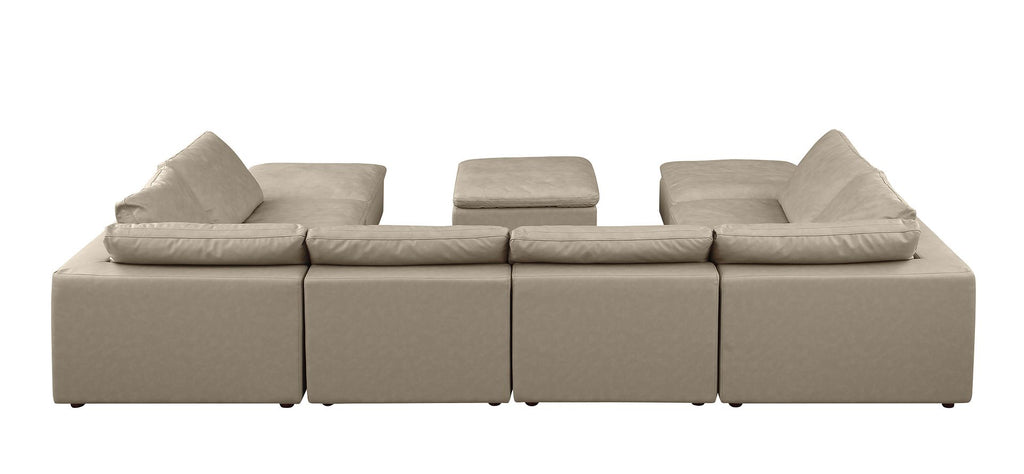 1100 Divanitalia Top-grain Italian Leather 9-Piece Sectional Sofa with Chaise