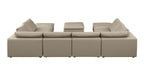 1100 Divanitalia Top-grain Italian Leather 9-Piece Sectional Sofa with Chaise