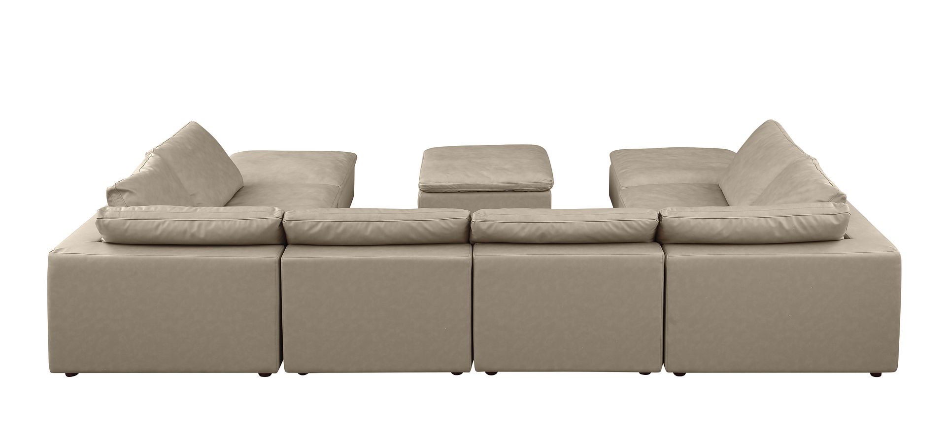 1100 Divanitalia Top-grain Italian Leather 9-Piece Sectional Sofa with Chaise