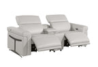 1126 Divanitalia 3-Piece Modular Power Reclining Loveseat in Top Grain Italian Leather with 2 Power Recliners & Power Headrests
