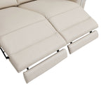 990 Divanitalia Power Reclining 2-Piece Sofa Set with Power Headrest in Top-grain Italian Leather - Beige - SKU 990-BEIGE-2PC - view 13