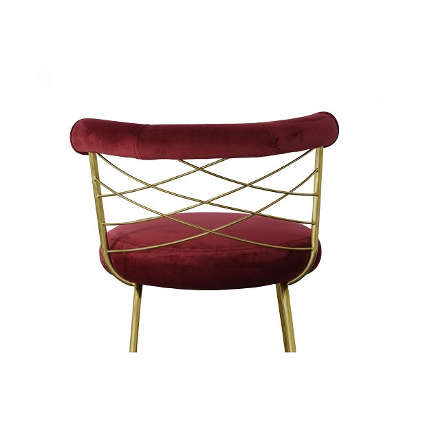 Dakin - Modern Glam Red & Gold Barstool