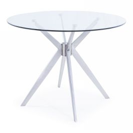 Dallas - Modern Brushed Stainless Steel Dining Table