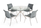 Dallas - Modern Brushed Stainless Steel Dining Table