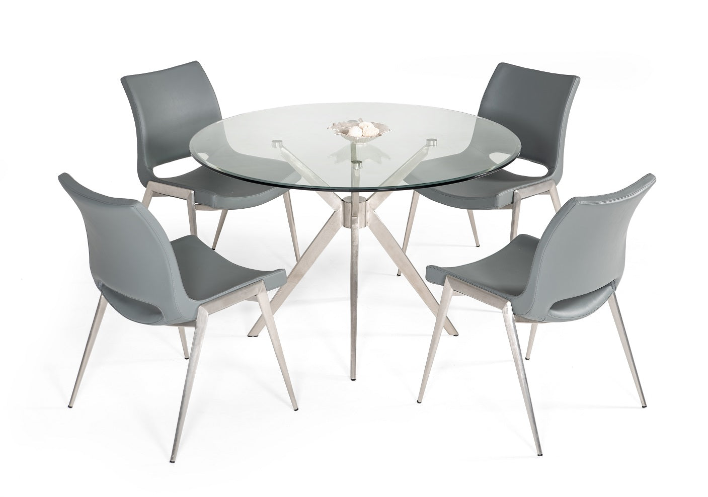 Dallas - Modern Brushed Stainless Steel Dining Table
