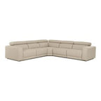 Dalton - Modern Italian Oyster Leather Sectional + 2 Recliners