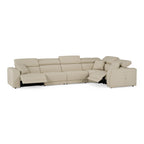 Dalton - Modern Italian Oyster Leather Sectional + 2 Recliners