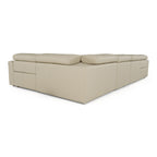Dalton - Modern Italian Oyster Leather Sectional + 2 Recliners