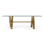 Dandy - Modern Golden & Glass Dining Table