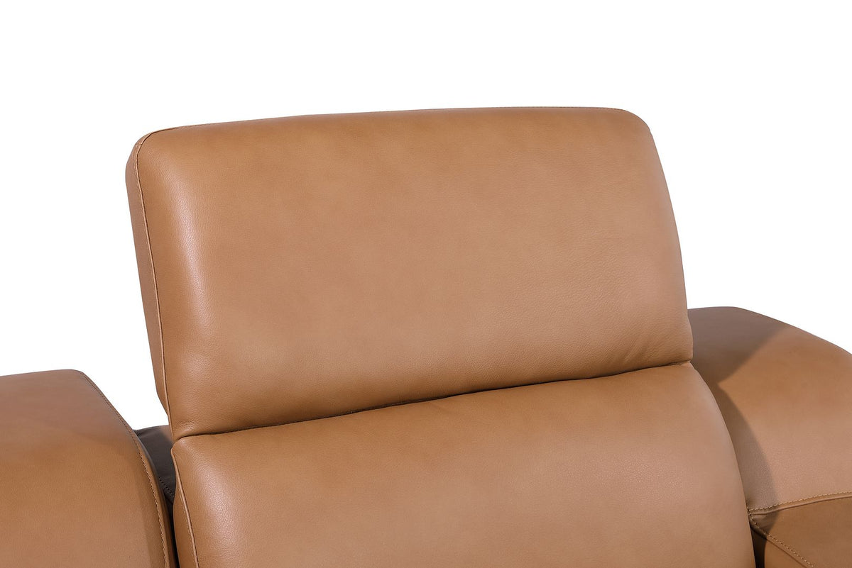 1116 Divanitalia Top Grain Italian Leather Power Reclining Chair with Power Headrests - Cognac - SKU 1116-COGNAC-CH - view 10