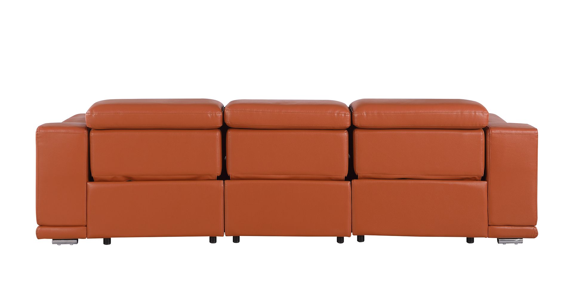9762 Divanitalia 3-Piece Modular Power Reclining Sofa with 3 Power Recliners in Top Grain Italian Leather