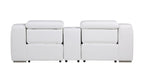 1116 Divanitalia 3-Piece Modular Power Reclining Console Loveseat in Top Grain Italian Leather with 2 Power Recliners & Power Headrests - White - SKU 1116-WHITE-3.2-HT - view 6
