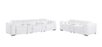1224 Divanitalia 8-Piece Modular Power Reclining Sofa & Loveseat Set in Top Grain Italian Leather with 5 Power Recliners & Power Headrests - White - SKU 1224-WHITE-8.5-HT-2PC - view 4