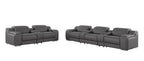 1116 Divanitalia 8-Piece Modular Power Reclining Sofa & Loveseat Set in Top Grain Italian Leather with 5 Power Recliners & Power Headrests - Dark Grey - SKU 1116-DK-GREY-8.5-HT - view 4