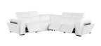 1224 Divanitalia 6-Piece L-Shaped Sectional Sofa in Top Grain Italian Leather with 3 Power Recliners & Power Headrests