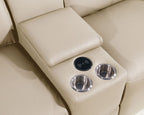 1224 Divanitalia 7-Piece Modular Power Reclining Sofa in Top Grain Italian Leather with 4 Power Recliners & Power Headrests