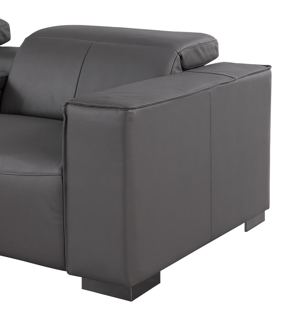 1208 Leather Reclining Set - Sofa & Loveseat with 4 Power Recliners