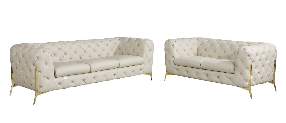 970 Divanitalia 2-Piece Sofa Set in Top-grain Italian Leather