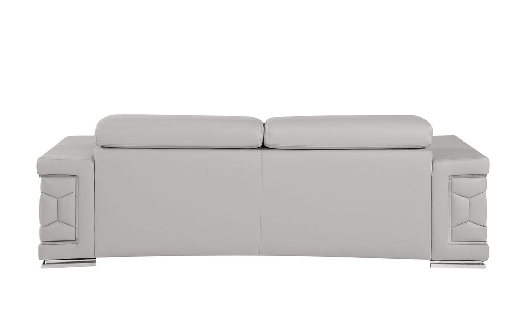 296 Modern Genuine Leather Sofa - Light Grey - SKU 296-LT-GREY-S - view 4