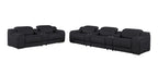 1116 Divanitalia 8-Piece Modular Power Reclining Sofa & Loveseat Set in Top Grain Italian Leather with 5 Power Recliners & Power Headrests - Black - SKU 1116-BLACK-8.5-HT - view 4