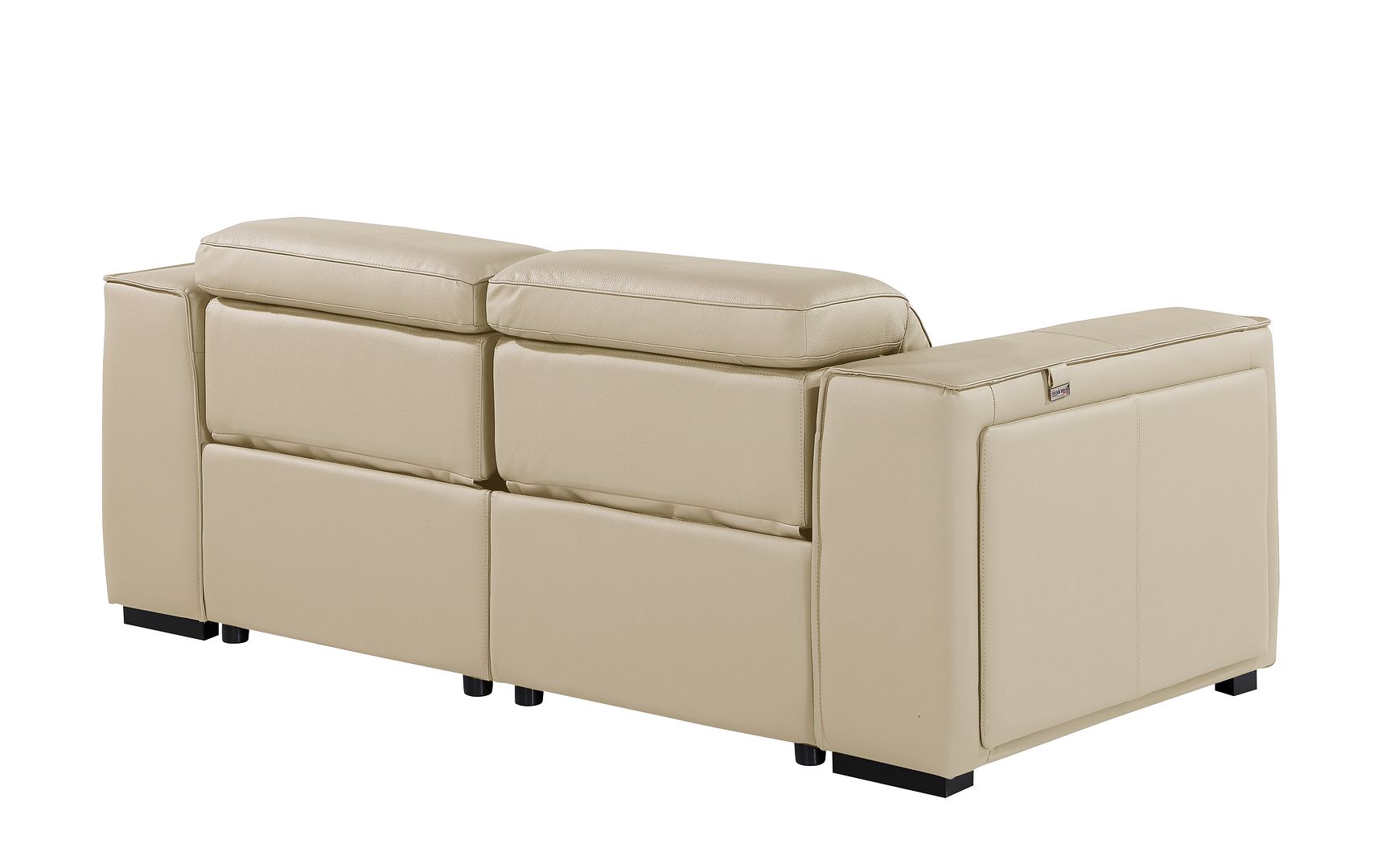 1224 Divanitalia 2-Piece Modular Power Reclining Loveseat in Top Grain Italian Leather with 2 Power Recliners & Power Headrests