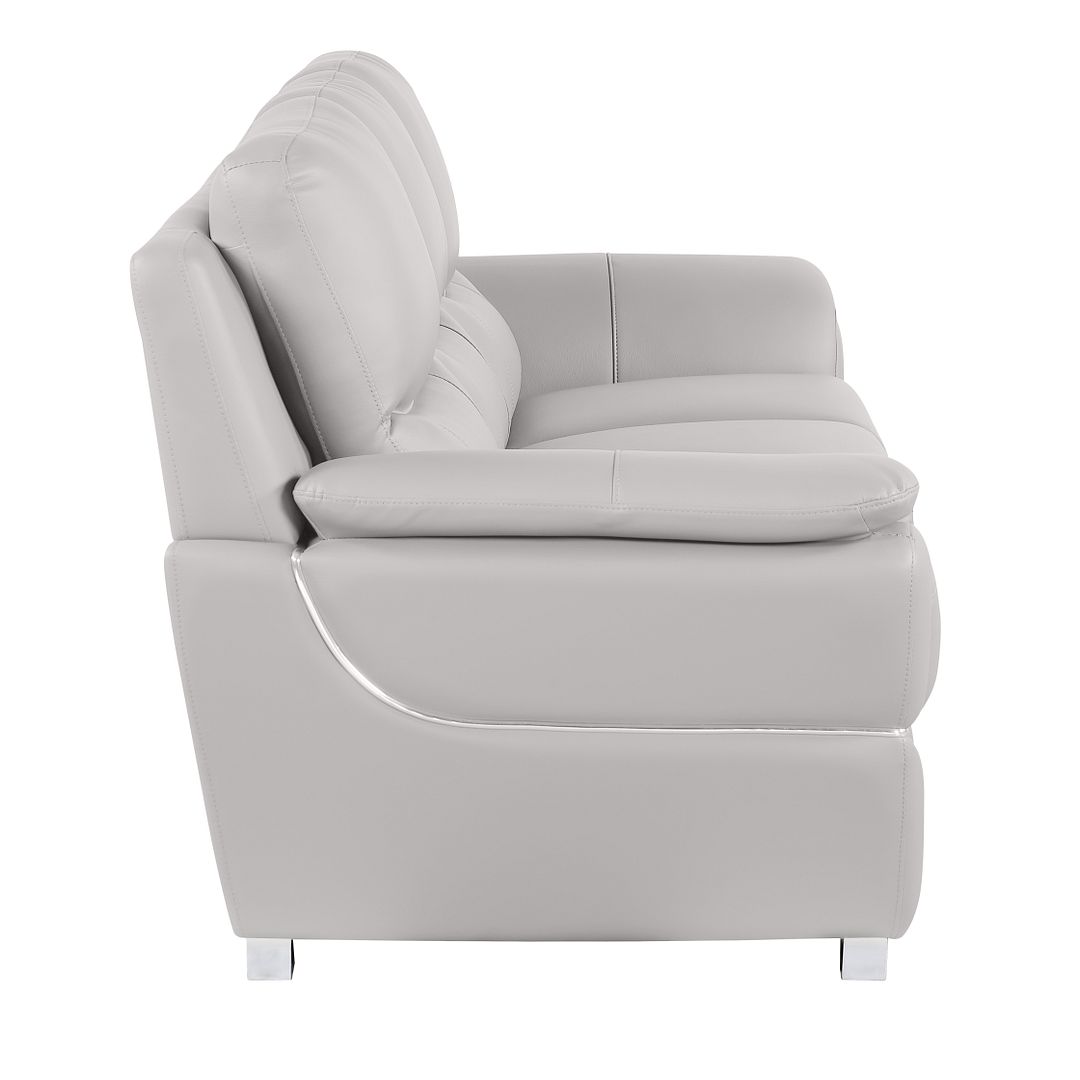 4572 Modern Genuine Leather Sofa - Light Grey - SKU 4572-S-LT-GREY - view 4