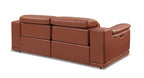 9762 Divanitalia Top Grain Italian Leather Power Reclining Loveseat with Adjustable Headrests