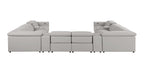 1208 12 Piece U-Shaped Leather Sectional Sofa with 4 Power Recliners & Power Headrest