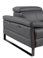 1246 Divanitalia 7-Piece L-Shaped Modular Power Reclining Sectional Sofa with 3 Power Recliners and Power Headrests - Top Grain Italian Leather