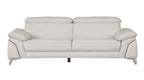 727 Divanitalia Sofa with Adjustable Headrest in Top-grain Italian Leather - White - SKU 727-S-WHITE