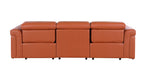 1126 Divanitalia 3-Piece Modular Power Reclining Sofa in Top Grain Italian Leather with 2 Power Recliners & Power Headrests