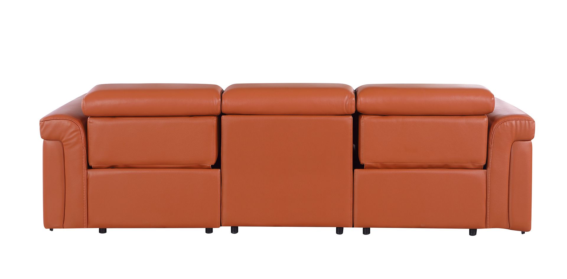 1126 Divanitalia 3-Piece Modular Power Reclining Sofa in Top Grain Italian Leather with 2 Power Recliners & Power Headrests