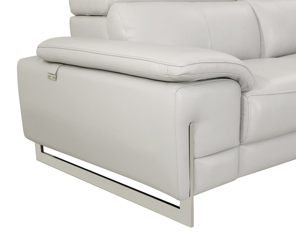 636 Divanitalia Dark Gray Sofa in Top-grain Italian Leather