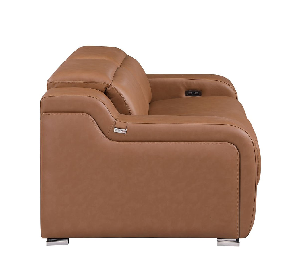 1116 Divanitalia 2-Piece Modular Power Reclining Loveseat in Top Grain Italian Leather with 2 Power Recliners & Power Headrests