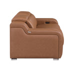 1116 Divanitalia 2-Piece Modular Power Reclining Loveseat in Top Grain Italian Leather with 2 Power Recliners & Power Headrests